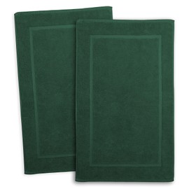 Hearth & Harbor Bath Mat Towels - 100% Ring Spun Cotton Luxury Towels - Ultra Soft & Highly Absorbent, Bathroom Towels, Floor Mat - Hunter Green