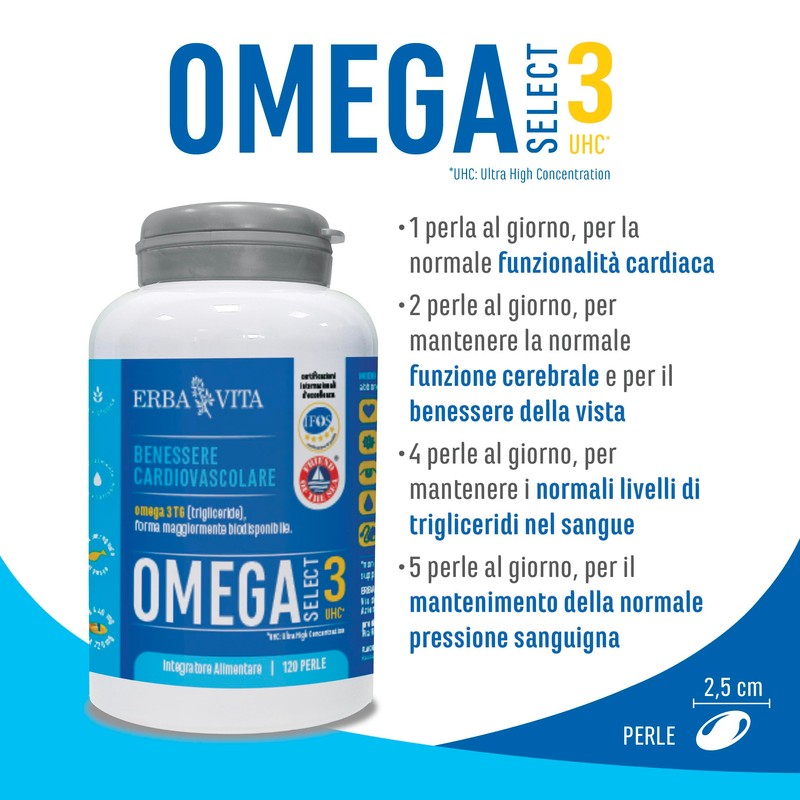 ERBA VITA Omega 3 UHC - 120 Perle - Integratore