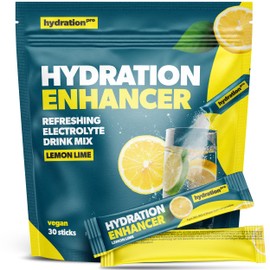 Electrolyte Powder - 30 Sticks - Hydration Aid with 9 Vitamins & Nutrients, Electrolytes - Vegan & Produced in Germany - Lemon Lime Flavour Hydration Pro