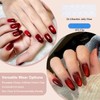 Press on Nails, Pack of 24 Blood Red Sets Medium