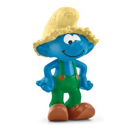 Schleich Smurfs, Collectible Retro Cartoon Toys for Boys and Girls, Farmer Smurf Toy Figurine, Ages 3+