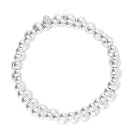 Silpada 'True Pairs' Sterling Silver Hematite Stretch Bead Bracelet Set (4-6mm), 6.5"