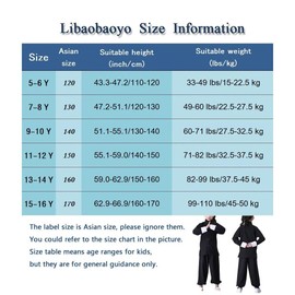 Kung Fu Suit for Unisex Kids Long Sleeve Black Martial Arts Taichi Traditional Performance Uniform