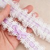SEWVIVD 1.5 Inch Wide 3 Yards Pleated Ruffle Lace Trim