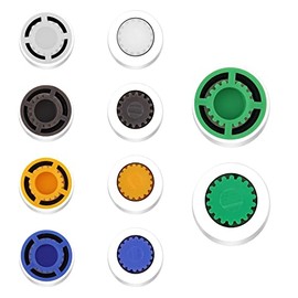 Prasacco 10 Pcs Water Flow Restrictor 1.5/1.8/2.0/2.5/3.0 GPM Shower Head Flow Control Valves Water Flow Saver Adapter Set for Fixed Shower Head or Handheld Shower (14.2 x 13.8 x 5.3 mm - Small)