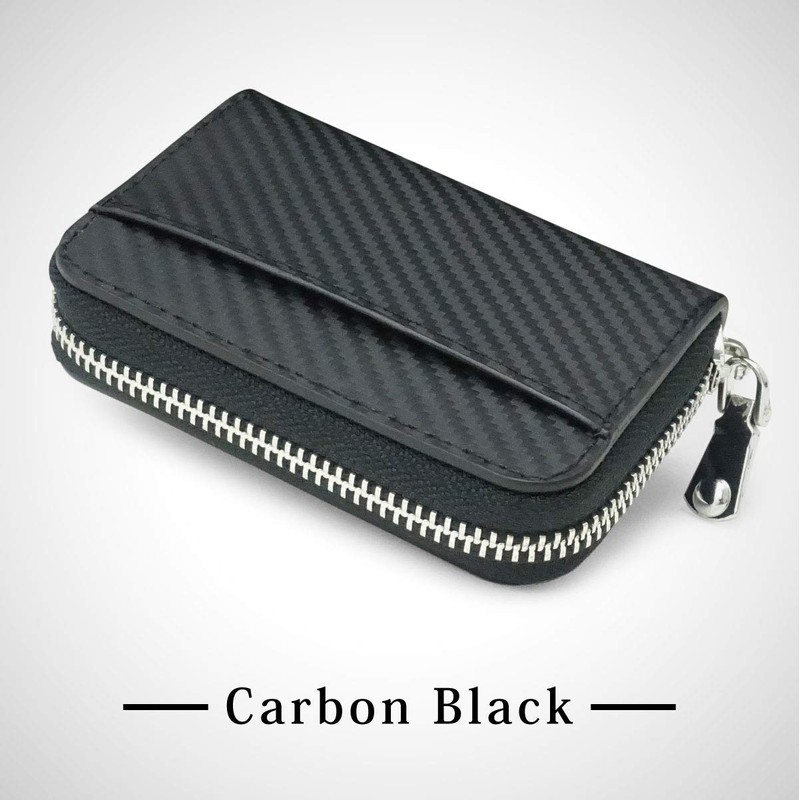 NEXARY Men's Large Open Coin Purse Small, carbon-black