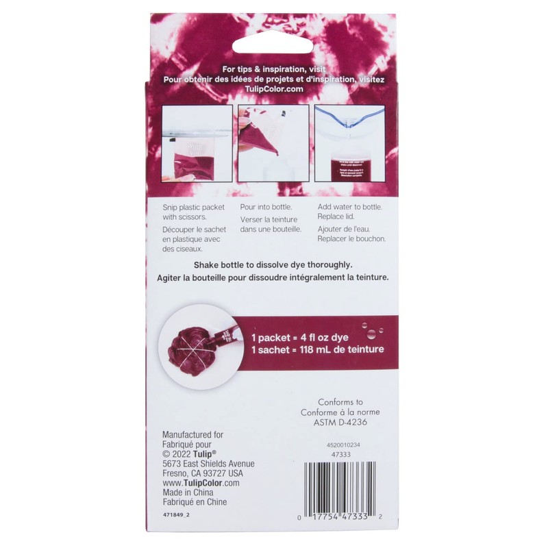 Tulip One-Step Tie-Dye Kit Dye Refill Packs, Wine