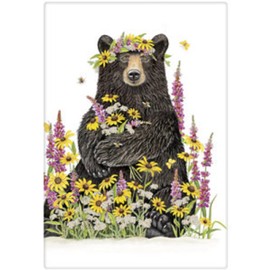 Mary Lake-Thompson BT1025 Wildflower Bear Cotton Flour Sack Kitchen Towel