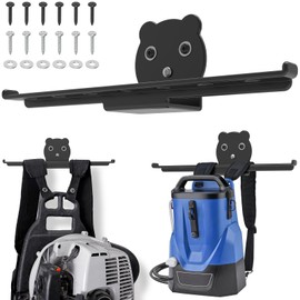 KOMOHOM Backpack Blower Rack Wall Mount with Rubber Coating，100lb Weight Capacity Hanger Accessories， Storage Holder for Chainsaw，Trailer，Shed，Sprayer，Leaf Blower，Garage Tool Organizer