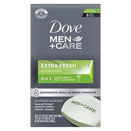 Dove Men+Care Body and Face Bar, Extra Fresh 4 oz, 6 Bar