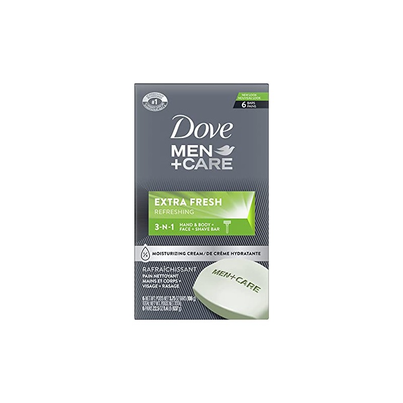 Dove Men+Care Body and Face Bar, Extra Fresh 4 oz,