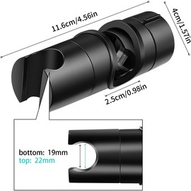 Shower Head Holder, Joyoldelf 19-25 MM Adjustable Shower Holder Bracket Replacement, Chrome Plated Shower Holders for Shower Head