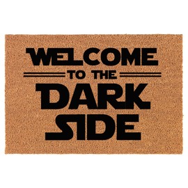 STUEJW Welcome Doormat Door Mat Welcome to The Dark Side Funny 16x24 inch