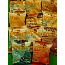 14 PACK D'GARI GELATIN DESSERT VARIETY FLAVOR/GELATINA SURTIDO DE SABORES