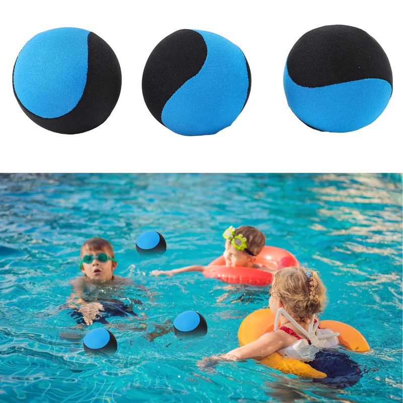 3Pcs Water Bouncing Balls Durable Rubber Water Skipping Balls Grip
