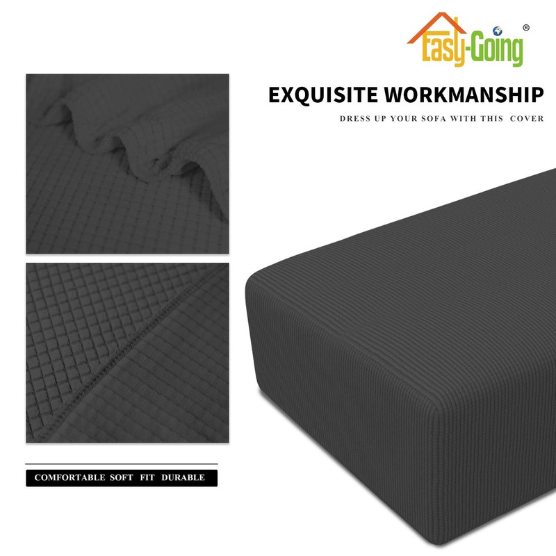 Easy-Going Stretch Ottoman Cover Folding Storage Stool Furniture Protector Soft