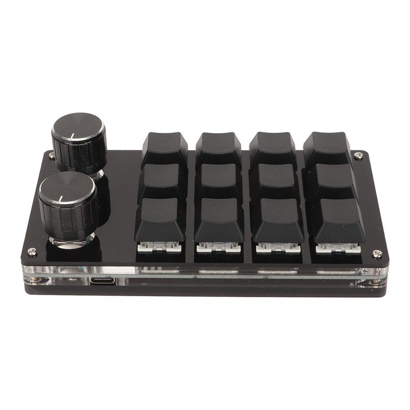 Mini 12 Key Keypad with 2 Knob Blue Switch DIY