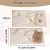 2 Pieces Patterned Headband Baby Cream Squirrel Rabbit Cross Headband
