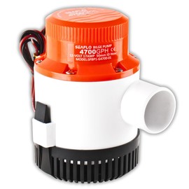SEAFLO 01 Series 4700 GPH Bilge Pump – 12V, 2" Outlet, Marine Submersible Pump, Anti-Airlock Protection, Snap-Off Strainer Base, CE & RoHS Certified – 4-Year Warranty