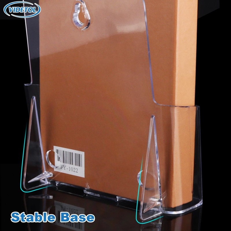 VIDETOL 4 Pack A5 Wall Mounted Document Holder, A5 Portrait