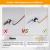Hibbent Universal Metal Front Mount Toilet Handle Replacement Kit, Brass