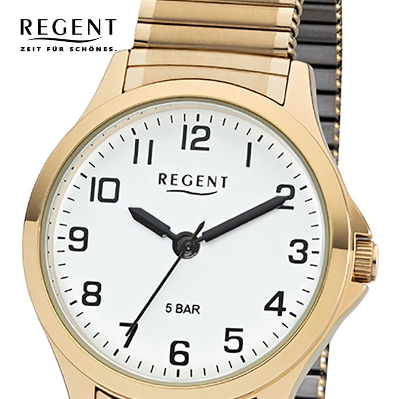 Regent Damen Analog Miyota 2035 Uhr mit Leder Armband 12300089