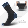 DarkCom Mens Socks 9-11 Multipack, Black Gray Navy Blue Socks,