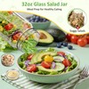 SURETIVIAN 4 Pack Glass Salad Mason Jars with Lids for