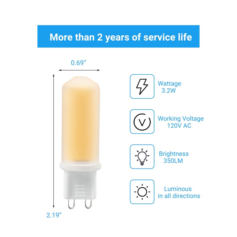 IDO G9 LED Bulb Warm White - 2700K 350LM COB