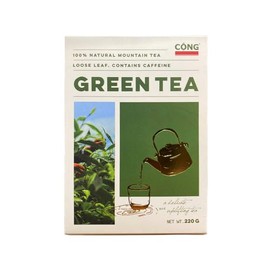 CONG CAPHE - Natural Mountain Tea, Loose Leaves Tea, Rich And Aromatic (220GR, GREEN TEA)