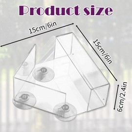 Window Bird Feeder – Clear Acrylic Bird Feeder for Outdoor Birds, Easy to Mount and Perfect for Bird Watching