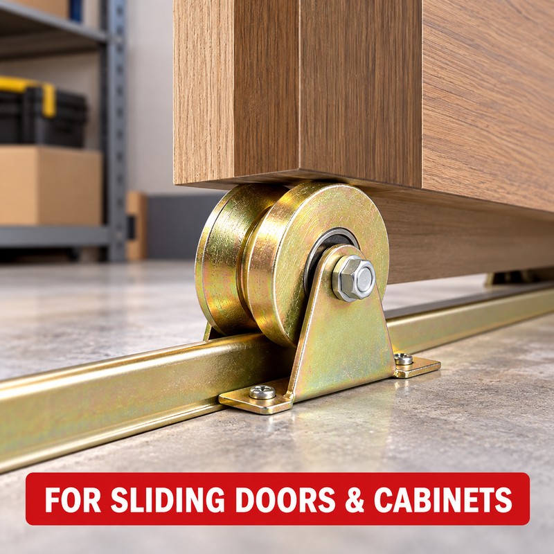 Steel Sliding Door Track Roller Wheel with Mounting Bracket –