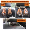 JFJVBDFH Car Seat Hooks for Headrest,Double Headrest Hooks for Car,Leather