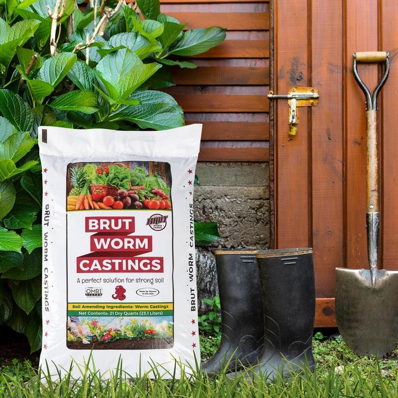 Brut Worm Farm All Natural Organic Worm Castings Soil Builder,