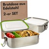 2friends Stainless Steel Lunch Box, Pack of 2 Lunch Boxes,