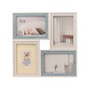 Nakabayashi Resin Two-Tone Photo Frame 4-Opening Blue F-TMS-111-4-B