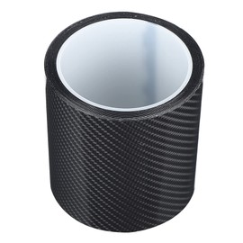 Tbest Black Car Protective Sticker, Carbon Fibre Protective Film, Car Door Edge Protection, Scratch-Resistant Sticker, Carbon Fibre Detailing Film (10 cm x 3 m)