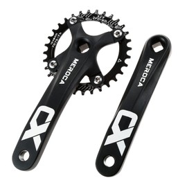 SURIEEN 170mm 32T Square Crankset for Mountain Bike with 104 BCD 32T Chainring Single Speed Crankset MTB Crank