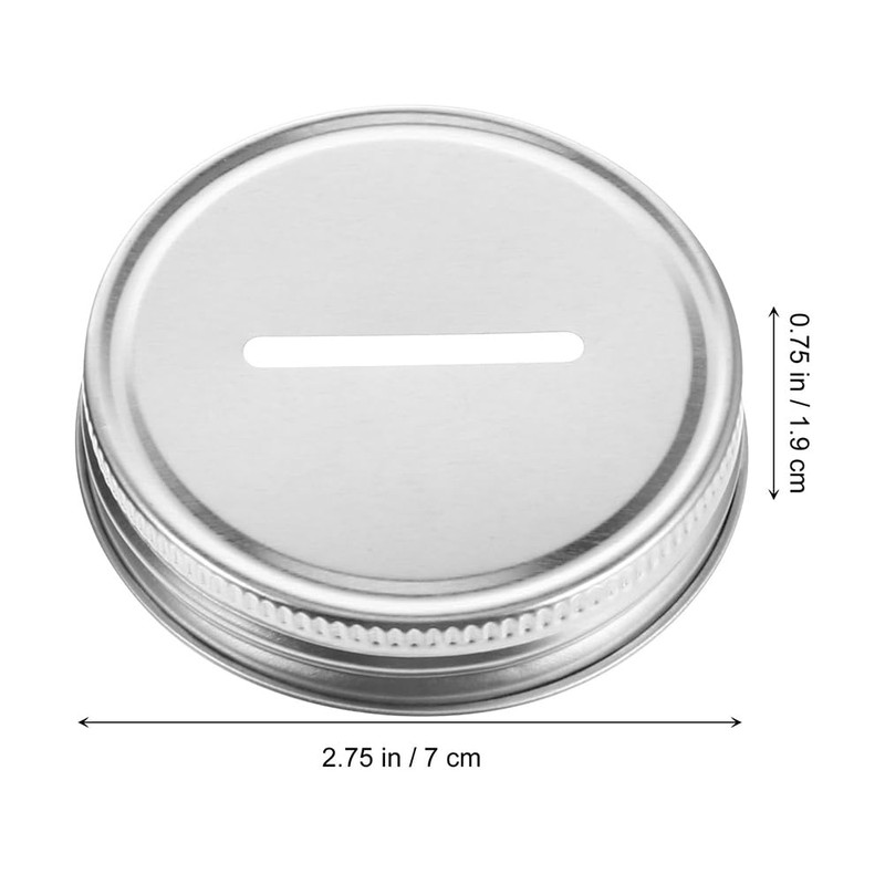 20Pcs Coin Slot Lids for Regular Mouth Mason Jar, Canning