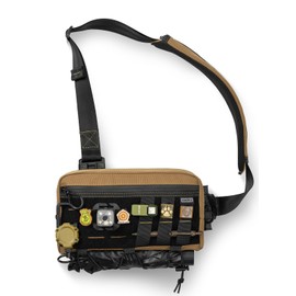 [TACTICAL_GEEK] One-shoulder bag, motorcycle body bag, crossbody bag, military tactical bag, lightweight, Molle, multi-functional bag, tactical, EDC, quick access, with Velcro, hidden pocket, travel