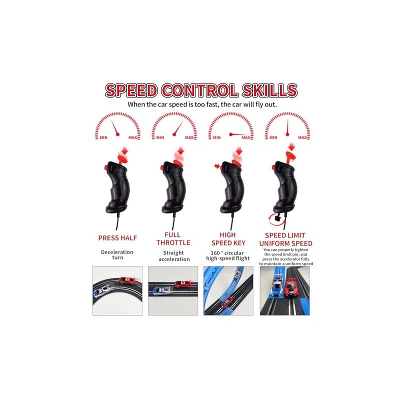 GWOUD Classic Slot Car Controllers with Speed Adjustable Knob –
