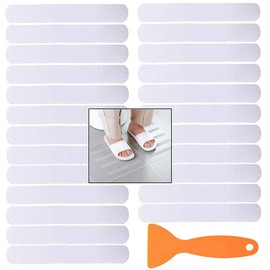BDHI 24pcs 2cmx38cm Non-Slip Strip Stickers Transparent Anti Slip Grip Stickers Bathtub Flooring Safety Tape Mat for Bathtubs Showers Stair(Y56-24)