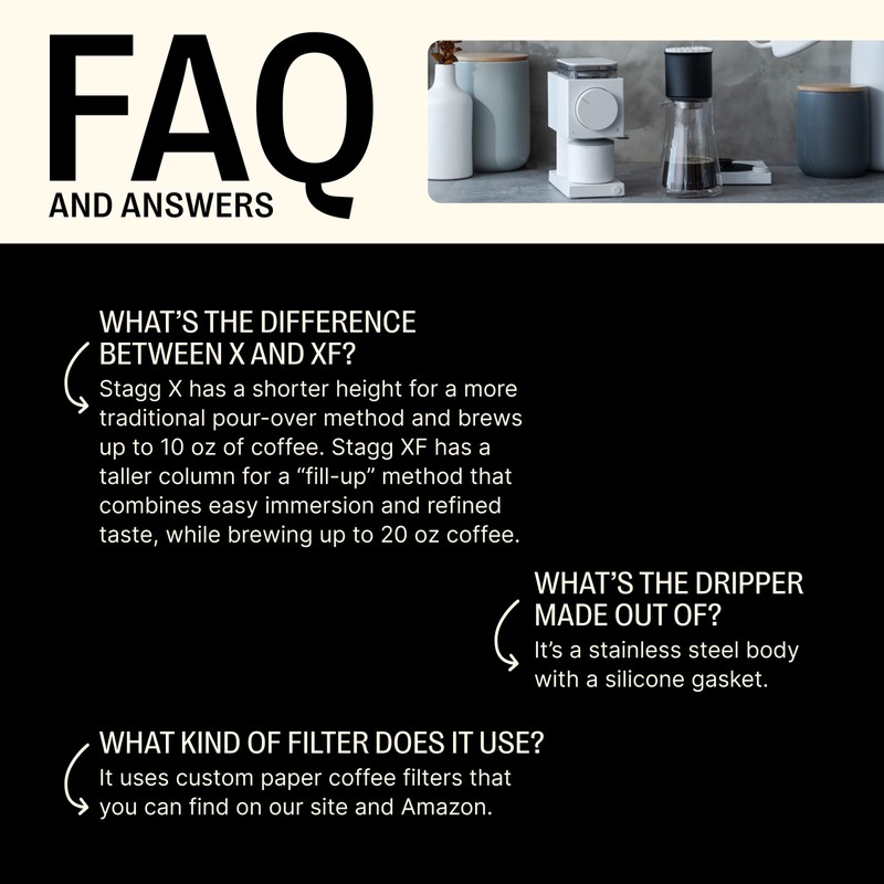 Fellow Stagg Pour-Over Coffee Dripper 20 oz [XF], For Brewing