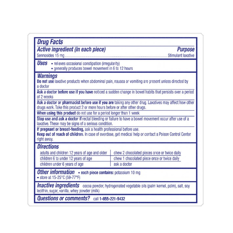 Ex-lax Regular Strength Chocolated Stimulant Laxative Constipation Relief Pills for