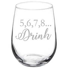 TANGDIAABBCC Aeiniwer Wine Glass Goblet 5,6,7,8 Drink Funny Dance Dancer Teacher Mom (17 oz Stemless)
