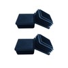 4 Pack 1.5 Inch Square Tube End Cap Plastic Plugs,