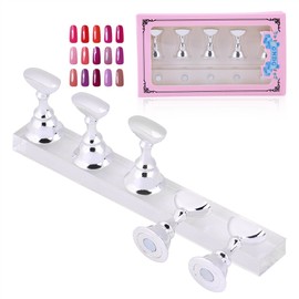 Nail Art Display Stand Manicure 5Pcs Nail Art Tip Holders Tablero de ajedrez magnético Display Practic Train Stand Nail Art Tip Holders Tablero de ajedrez Stand Practic Train Stand