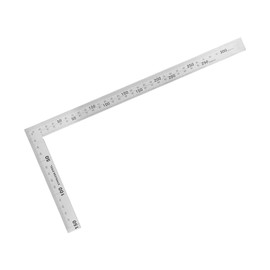 Carpenter's Square with Stop, 90 Degree Try Square, Carpenter's Square, Stainless Steel Angle, Stop Ruler, Combination Square, Two Scale Sizes (300 mm x 150 mm)