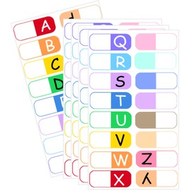 A to Z 26 Letters Index Labels Multicolor Alphabet Tabs A-Z Tab Dividers Stickers for 3 Ring Binders Notebook Classify Files Contents Page Address Book Folder (RED)