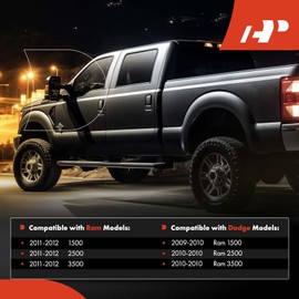 A-Premium Pair Towing Mirrors Compatible with Ram & Dodge Models, 1500 2500 3500, 2009 2010 2011 2012 2013 2014 2015 2016 - Manual Folding Flip Up - w/Power Glass Heated Turn Signal Puddle Light